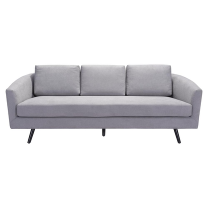 Divinity Sofa Gray - Sleek and Comfy Velvet Sofa | Furniture Store