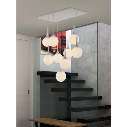 Epsilon Ceiling Lamp White - Modern Frosted Glass Shades