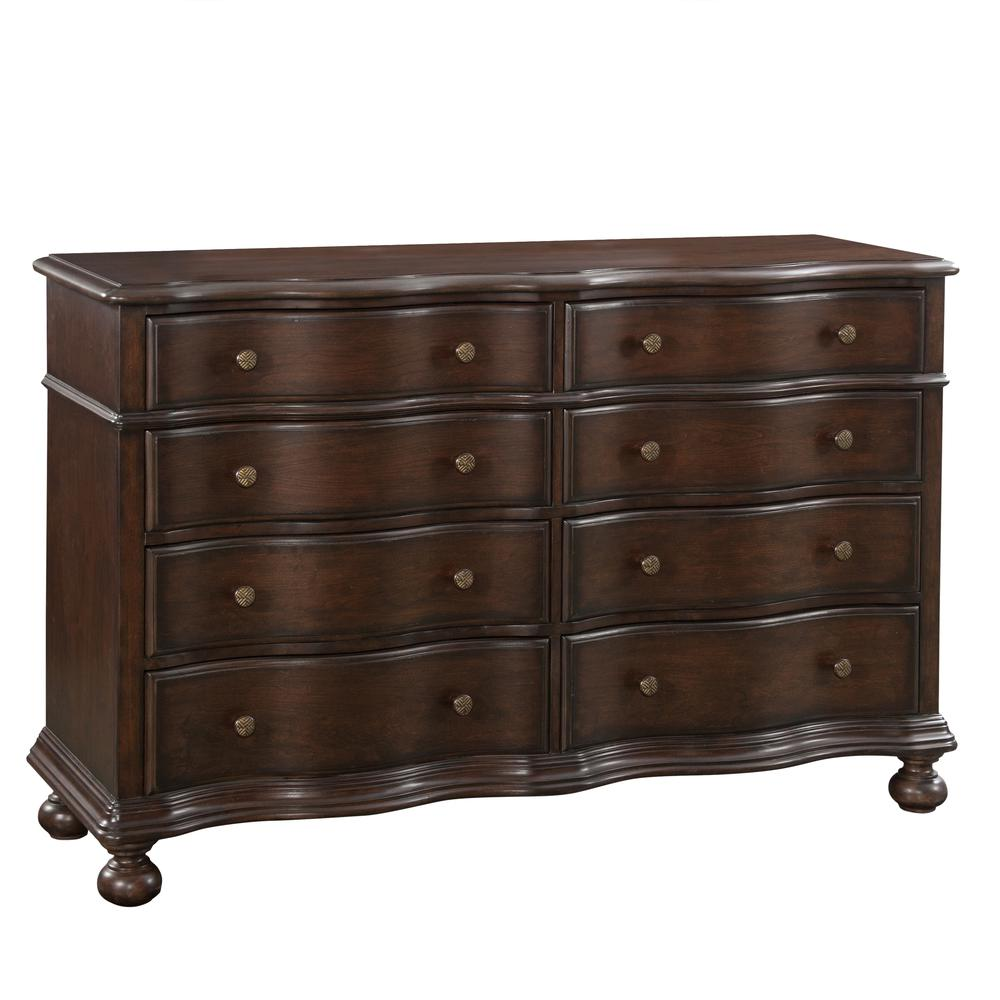 Rodanthe Dresser - Rich Tobacco Finish, Spacious Storage, Felt-Lined Drawers