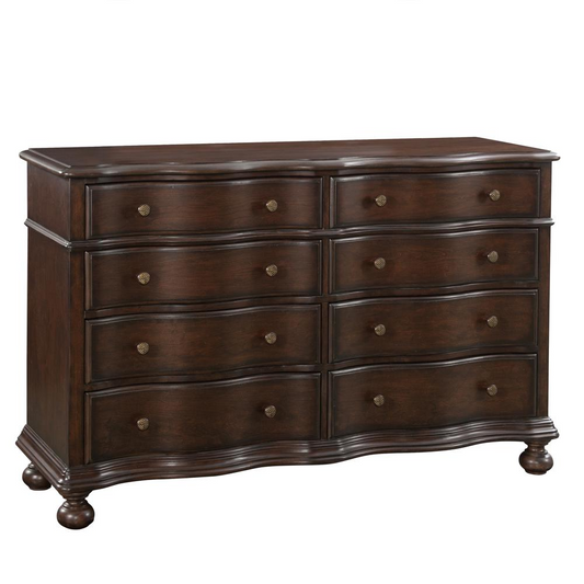 Rodanthe Dresser - Rich Tobacco Finish, Spacious Storage, Felt-Lined Drawers