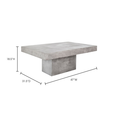 Maxima Outdoor Coffee Table, Grey - Navarrete Furniture