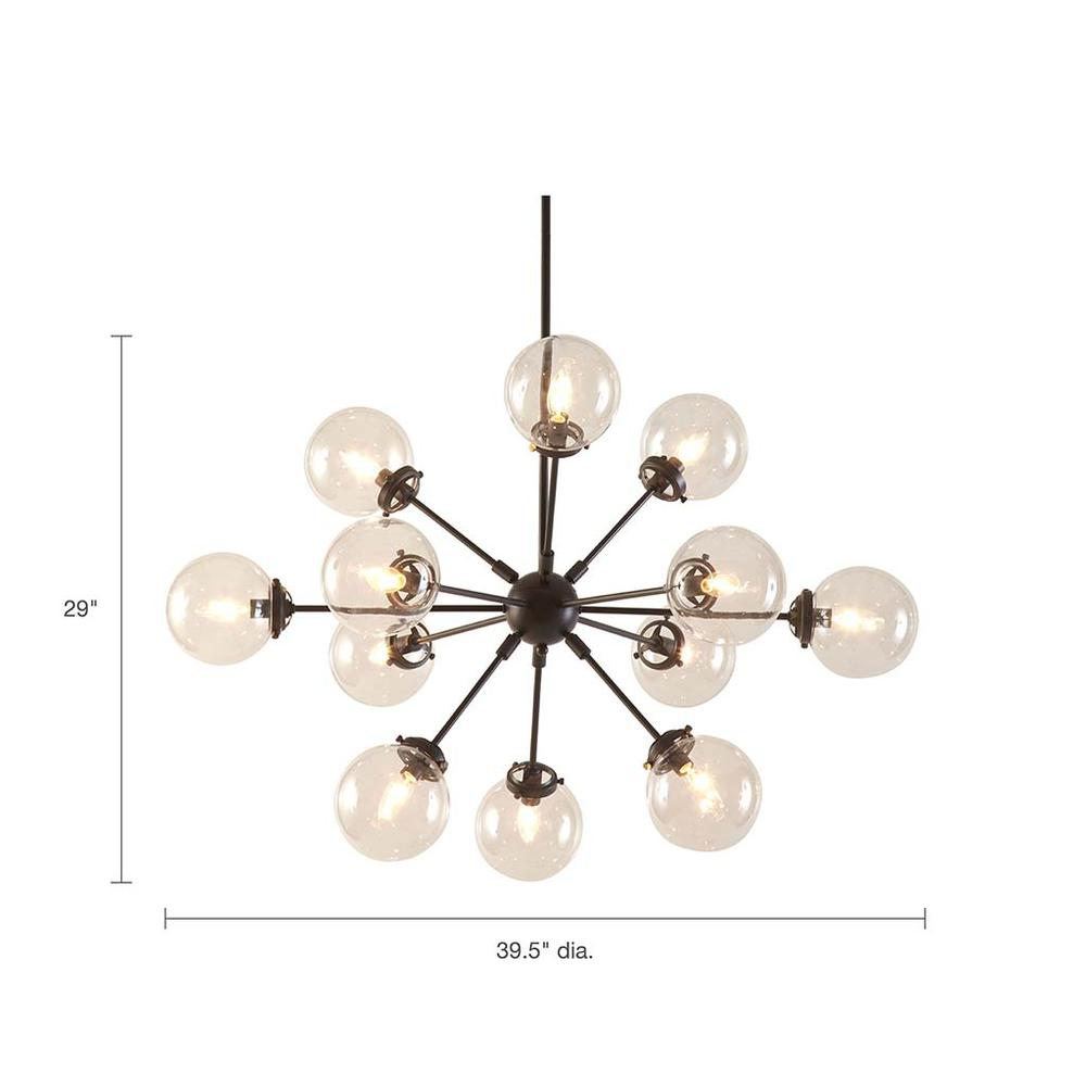 Paige Chandelier - Contemporary Design with Twelve Oversized Bulbs