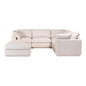 Justin Modular Sectional Taupe - Contemporary Design, Cozy and Spacious