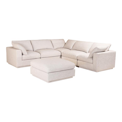 Justin Modular Sectional Taupe - Contemporary Design, Cozy and Spacious