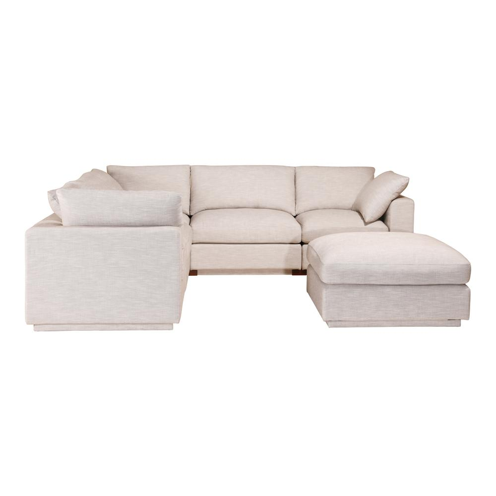 Justin Modular Sectional Taupe - Contemporary Design, Cozy and Spacious