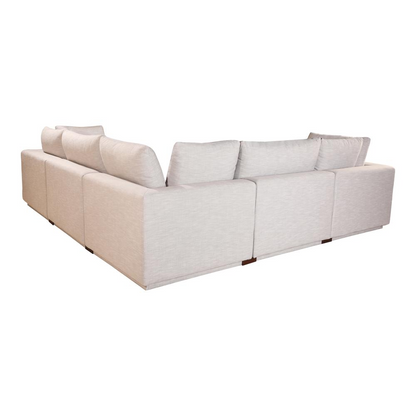 Justin Modular Sectional Taupe - Contemporary Design, Cozy and Spacious