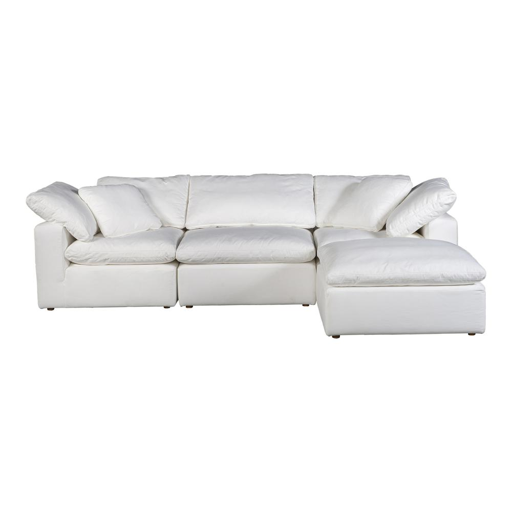 CLAY LOUNGE MODULAR SECTIONAL LIVESMART FABRIC CREAM