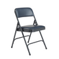 NPS® 1200 Series Premium Vinyl Upholstered Double Hinge Folding Chair, Dark Midnight Blue (Pack of 4)