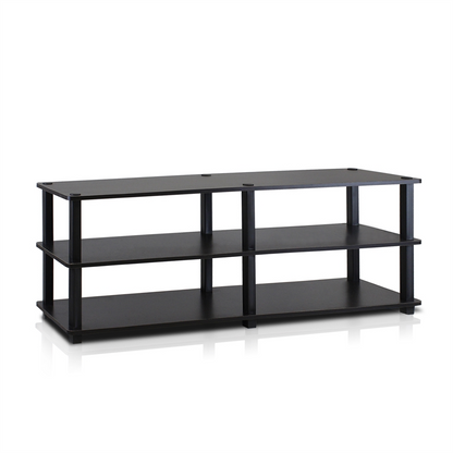 3-Tier Wide Shoe Rack, Espresso/Black - Neat & Organized Shoe Storage