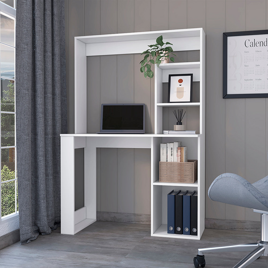 Desk Ryndon, Hutch, White Finish - Navarrete Furniture