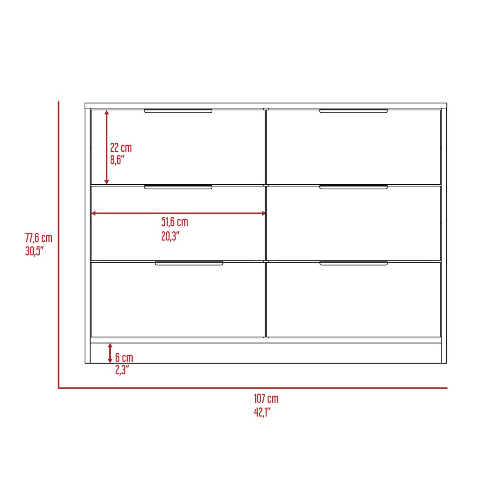 4 Drawer Double Dresser Maryland | Modern Industrial Design