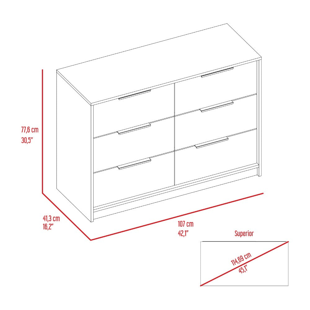 4 Drawer Double Dresser Maryland | Modern Industrial Design