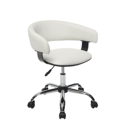 White Gas Lift Desk Chair - Navarrete Furniture