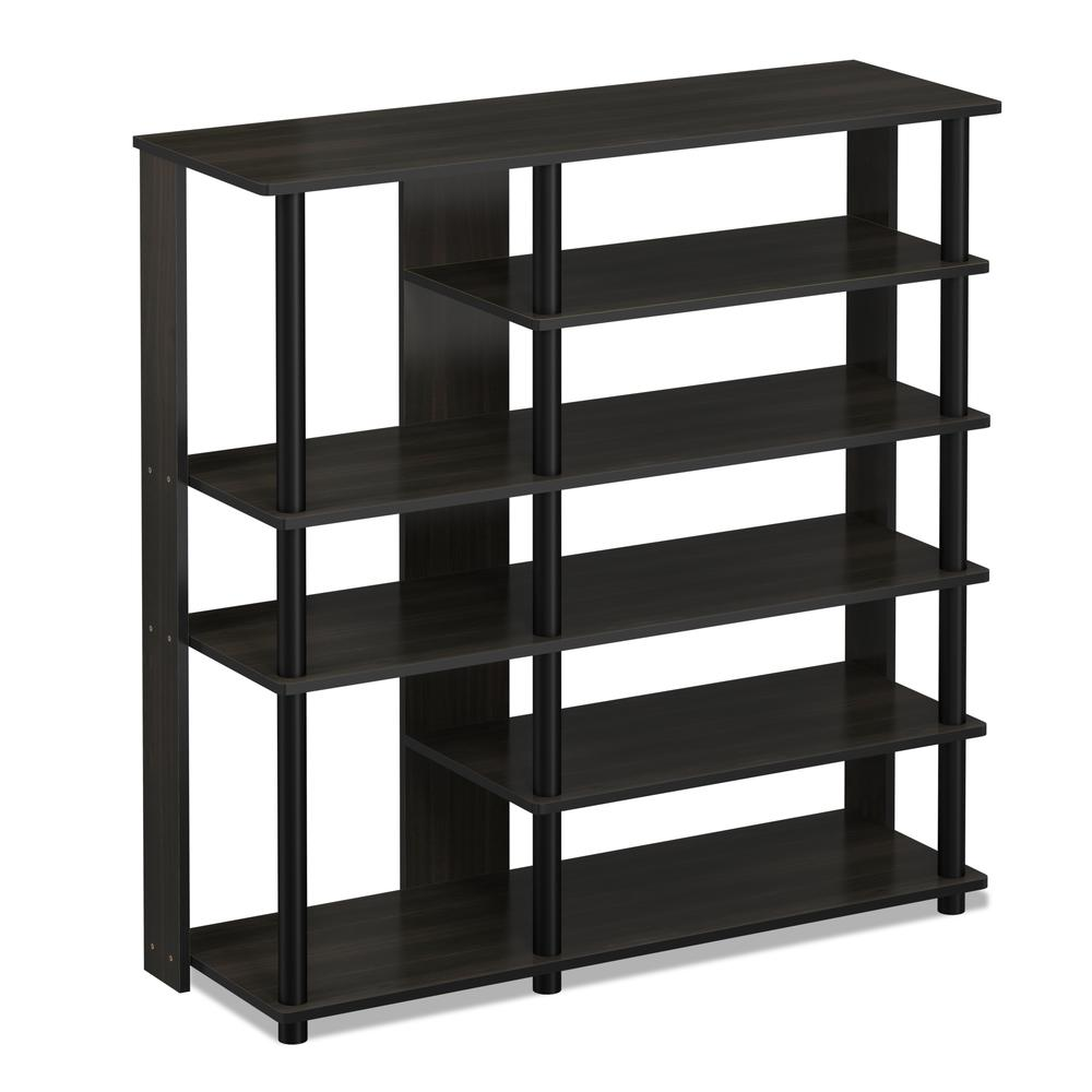 Turn-N-Tube Multi Storage Shoe Rack - Espresso/Black | Furinno