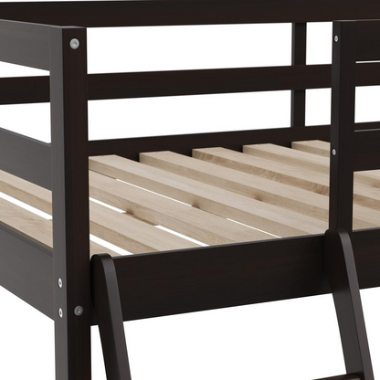 Riley Loft Bed Frame with Desk, Full Size Wooden Bed