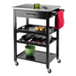 Anthony Kitchen Cart Stainless Steel - Modern and Functional Cart for Your Kitchen