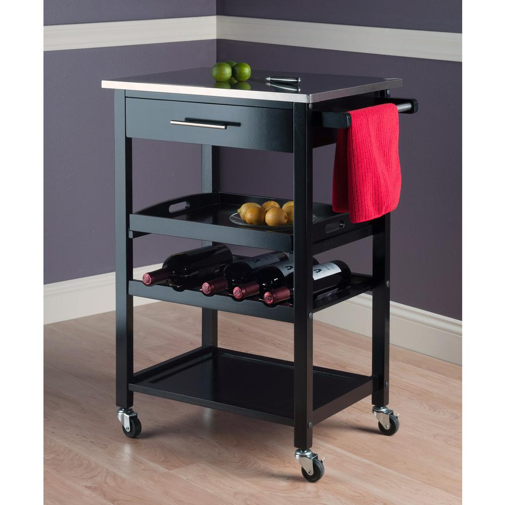 Anthony Kitchen Cart Stainless Steel - Modern and Functional Cart for Your Kitchen