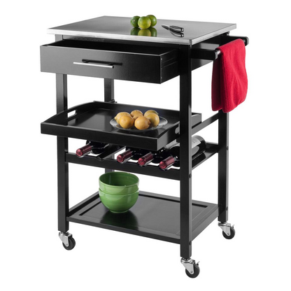 Anthony Kitchen Cart Stainless Steel - Modern and Functional Cart for Your Kitchen