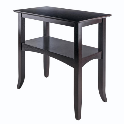 Camden Console Table Coffee Finish - Solid Wood Construction, Flared Legs, Lower Shelf, Rich Coffee Finish, Perfect for Apartment Living or Smaller Rooms - Navarrete Furniture