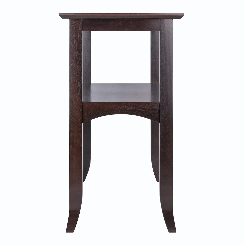 Camden Console Table Coffee Finish - Solid Wood Construction, Flared Legs, Lower Shelf, Rich Coffee Finish, Perfect for Apartment Living or Smaller Rooms - Navarrete Furniture