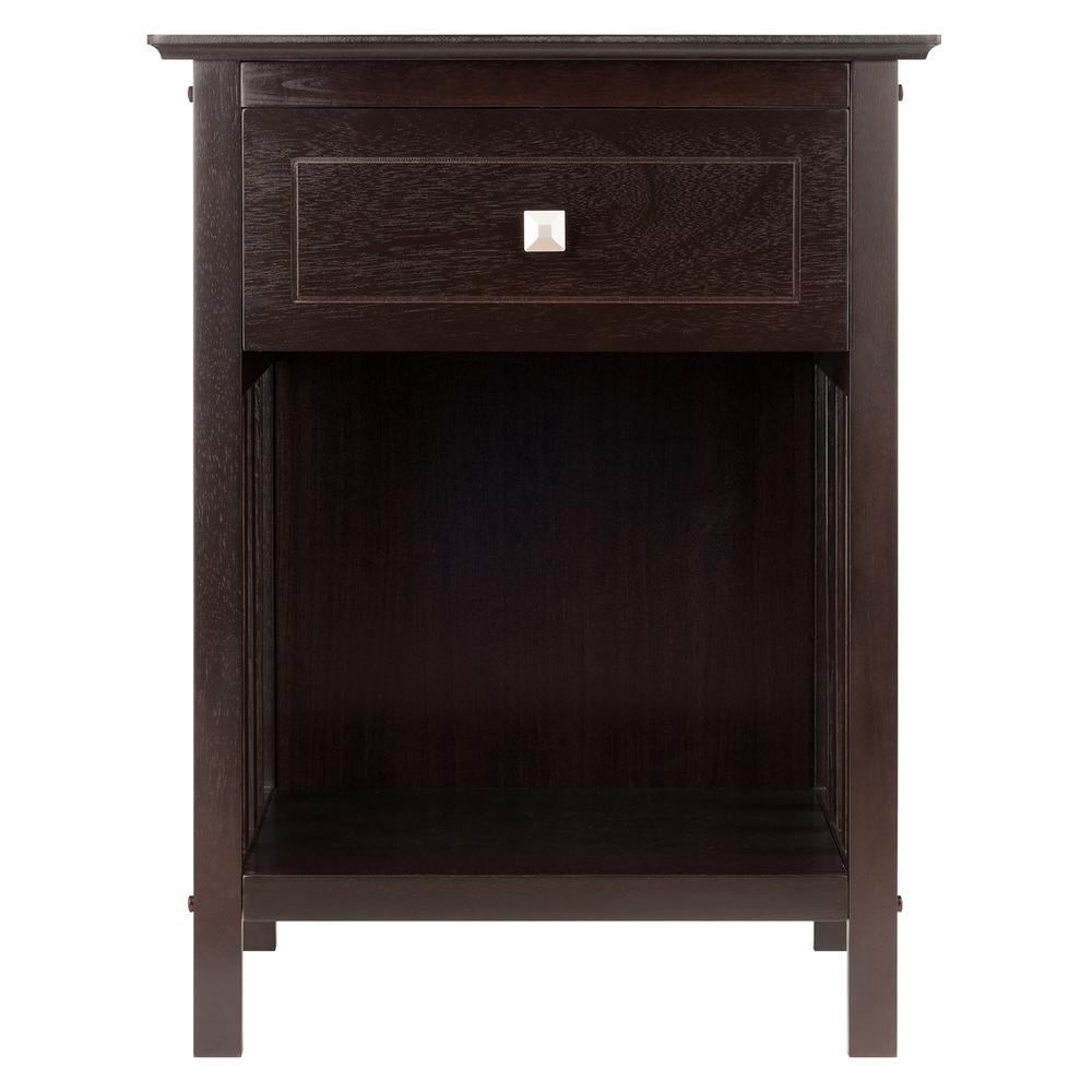 Marcel Accent Table in Coffee Finish - Mission-Style Design | Full-Size Drawer - Navarrete Furniture