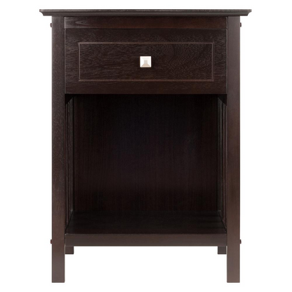 Marcel Accent Table in Coffee Finish - Mission-Style Design | Full-Size Drawer - Navarrete Furniture