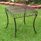 Sun Ray Elegance: Hammered Bronze Iron Side Table for Stylish Outdoor Spaces