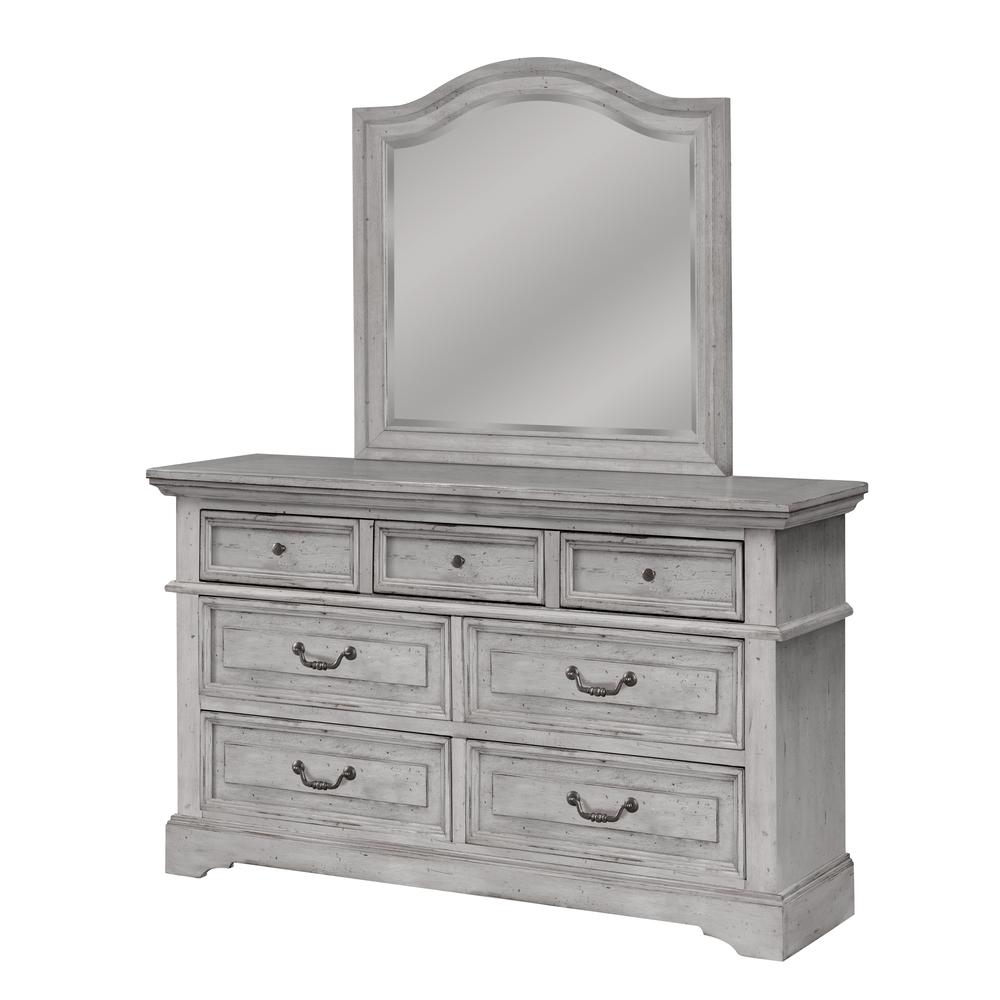 Stonebrook Dresser - Antique Gray Finish, 7 Drawers for Abundant Storage