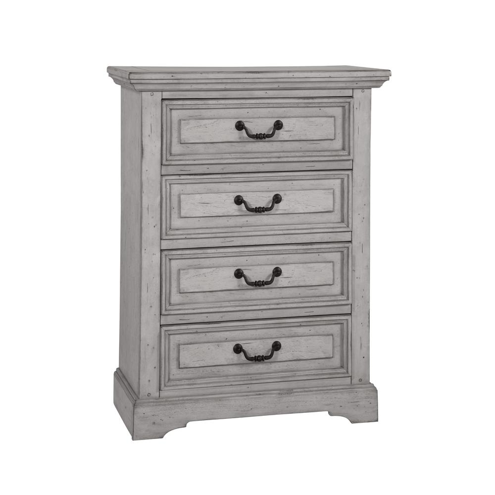 Stonebrook 4 Drawer Chest | Antique Gray Finish | Abundant Storage