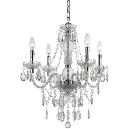 Naples Mini Chandelier | Venetian-Style 4-Light Fixture | Elegant and Sparkling Design