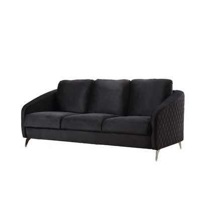 Sofia Black Velvet Modern Chic Sofa Couch - Elegant and Comfortable | Your Furniture Store