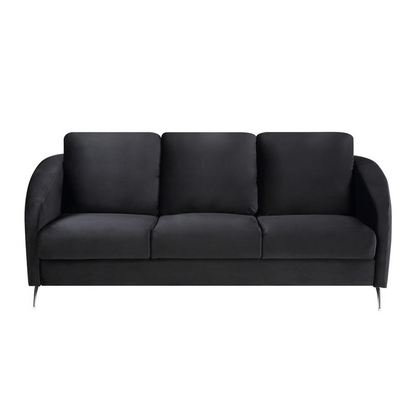 Sofia Black Velvet Modern Chic Sofa Couch - Elegant and Comfortable | Your Furniture Store