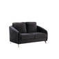 Sofia Black Velvet Modern Chic Loveseat Couch - Elegant and Comfortable