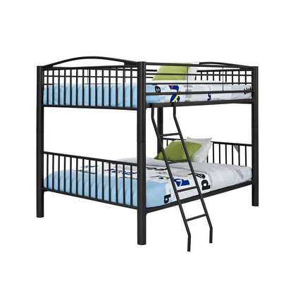 Heavy Metal Black Full Over Full Bunk Bed