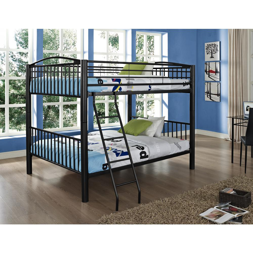 Heavy Metal Black Full Over Full Bunk Bed