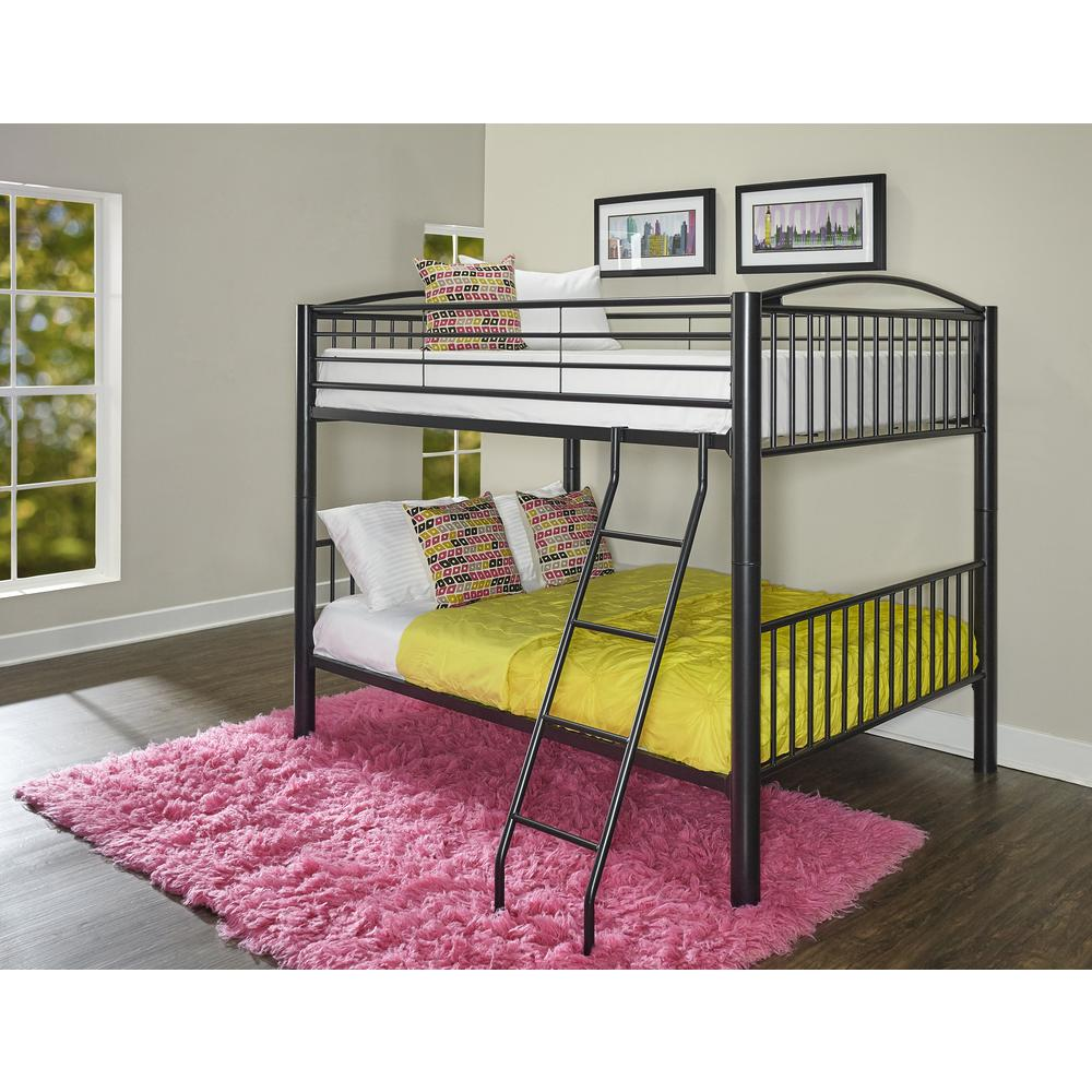 Heavy Metal Black Full Over Full Bunk Bed