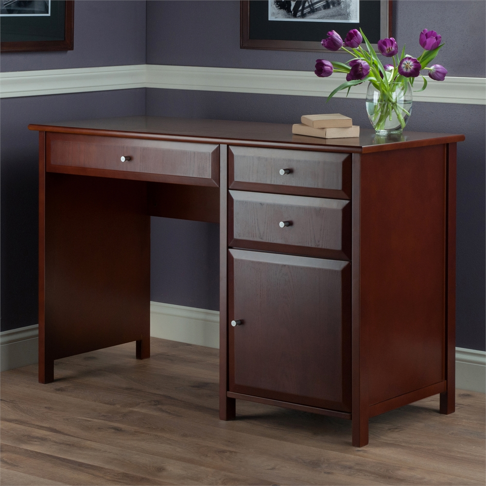 Delta Office Writing Desk Walnut - Contemporary Workspace Solution