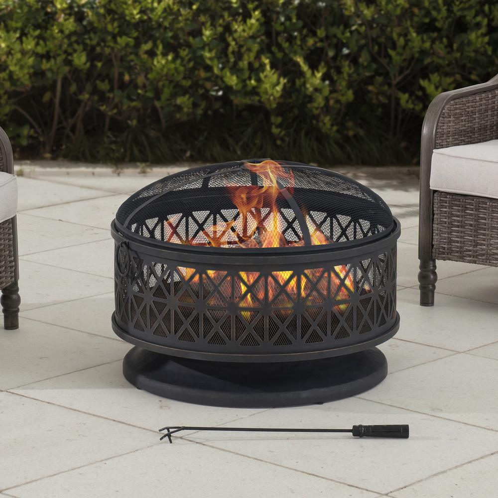 Outdoor Fire Pit | Wood-Burning Steel Firepit | Large Fire Pits for Outside