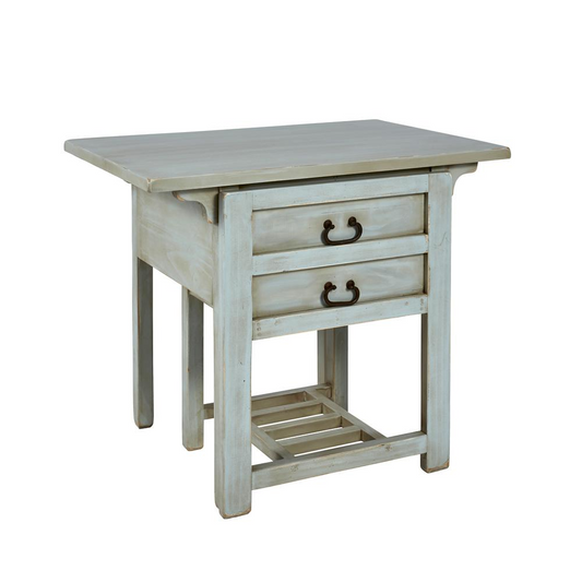 Desk with Chair - Solid Pine Construction | Antique Bronze Hardware