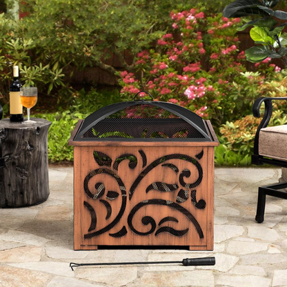 Sunjoy 26 Inch Fire Pit for Outside - Transform Your Backyard into a Relaxation Destination