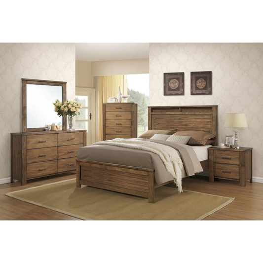 Timeless Elegance: Drawer Dresser with Satin Finish and Six Spacious Drawers