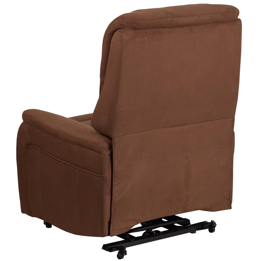 HERCULES Series Brown Microfiber Remote Powered Lift Recliner - Independent Living Furniture