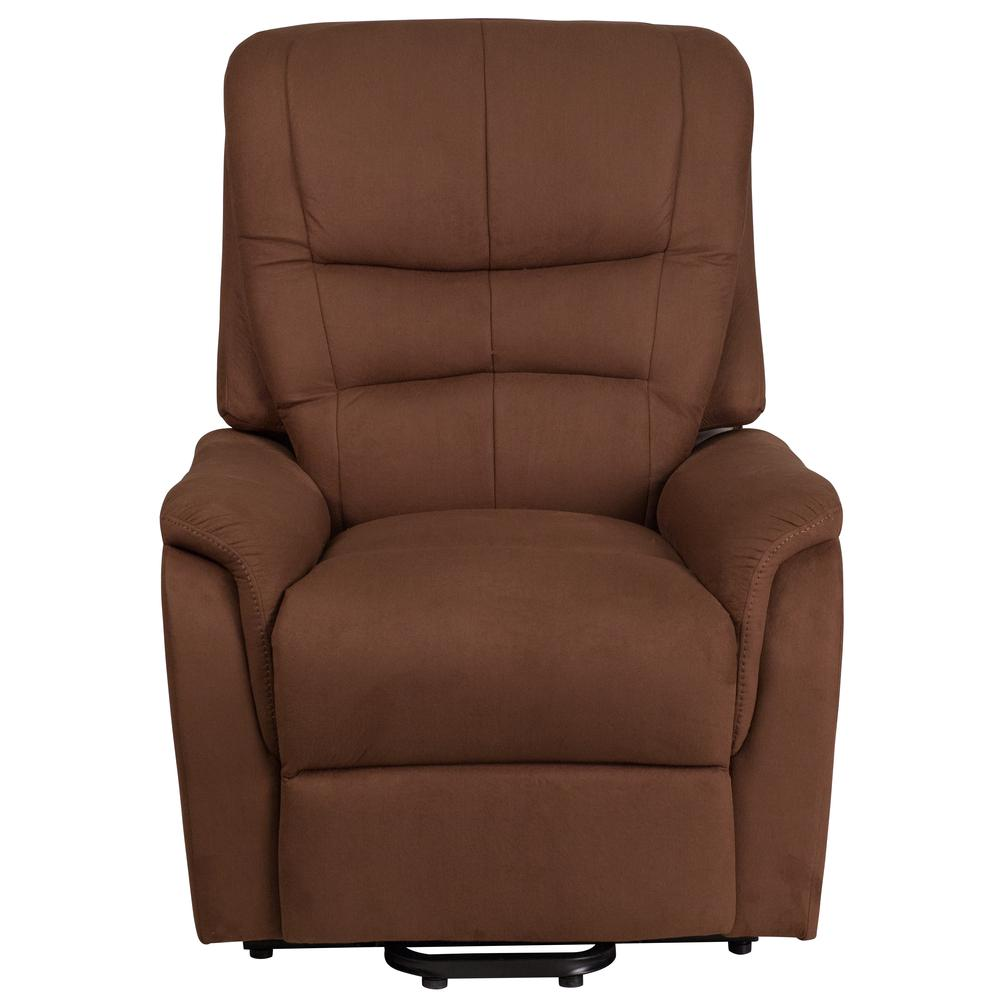 HERCULES Series Brown Microfiber Remote Powered Lift Recliner - Independent Living Furniture