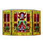 Tiffany-glass 3pcs Folding Victorian Fireplace Screen 44" Wide - Elegant Stained Art Glass Design