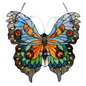 MARIPOSA Tiffany-glass Butterfly Window Panel 21x20 - Colorful Stained Glass Home Decoration