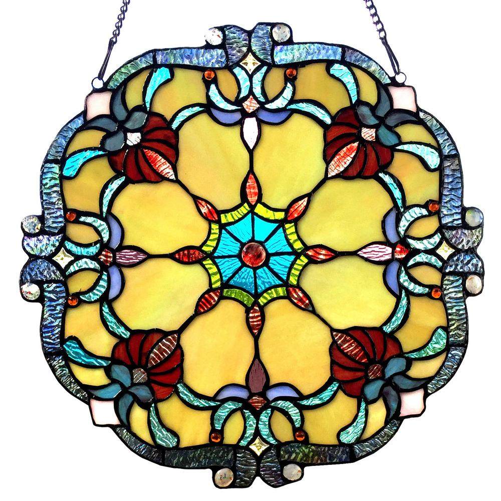 18" ROSALIE Tiffany-Style Stained Glass Window