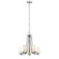 OLIVIA Contemporary 5 Light Brushed Nickel Mini Chandelier 22" Wide - Stylish Lighting Fixture for Industrial and Transitional Spaces