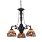 SERENITY Tiffany-style 3 Light Victorian Mini Chandelier 20.5" Wide