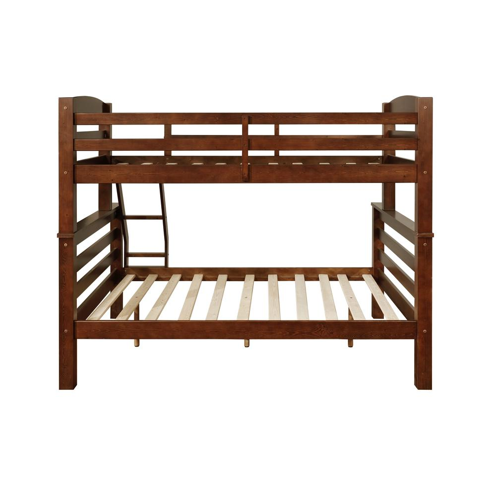 Levi Twin Full Bunk - Espresso | Sturdy Pine Wood Bunk Bed