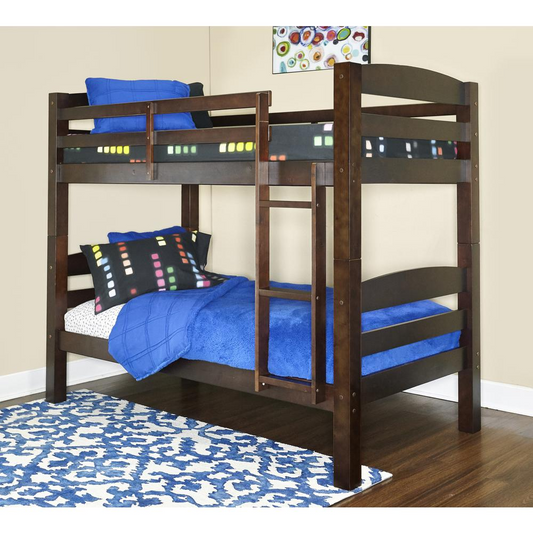 Levi Bunk Bed Espresso | Sleek Modern Design for Youth